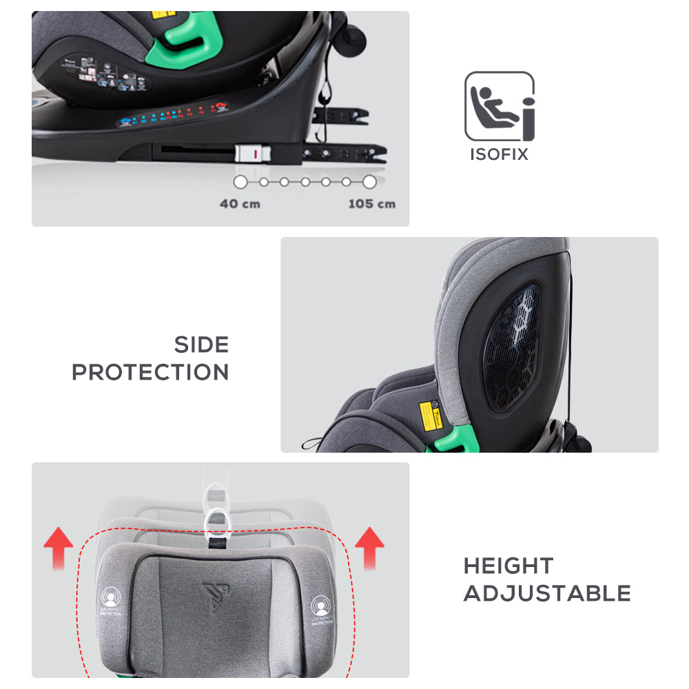 TEKNUM Evolve Prime iSize Car Seat with Isofix - Grey