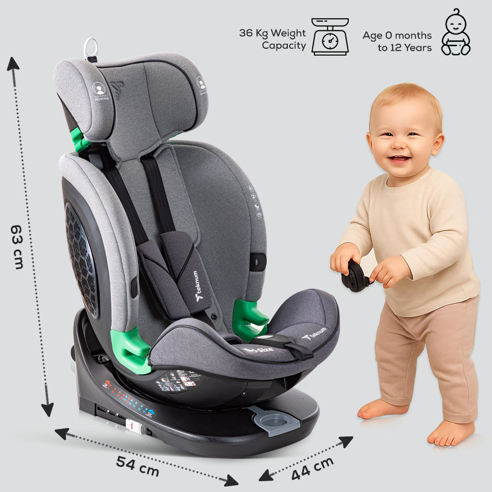 TEKNUM Evolve Prime iSize Car Seat with Isofix - Grey