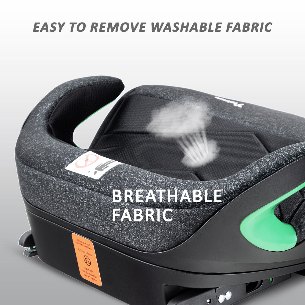 TEKNUM Car Seat I-Size Booster with 4 Reclining Mode & Isofix - Grey