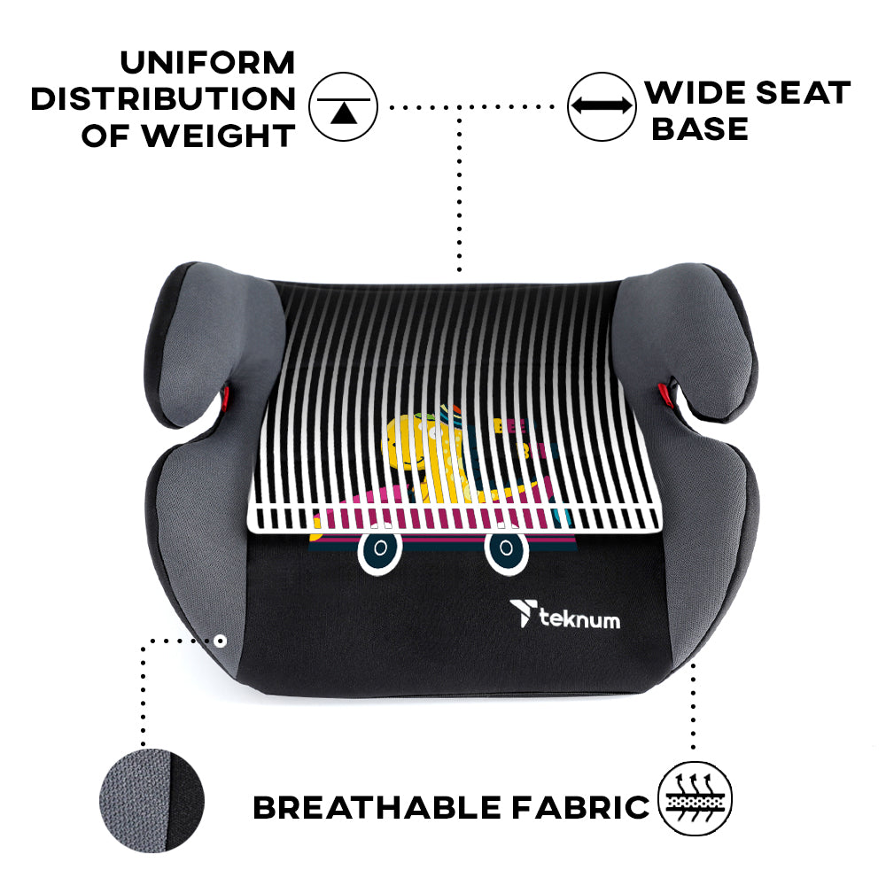 TEKNUM Dinosaur Car Seat Booster - Grey