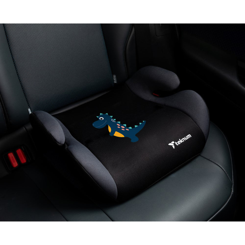 TEKNUM Happy Dinosaur Car Seat Booster - Grey