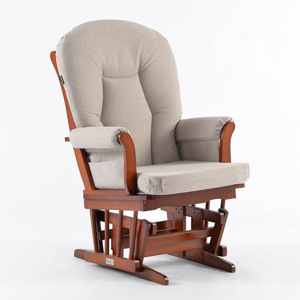 كرسي انزلاقي فاخر من TEKNUM مع طقم مسند قدم - بيج