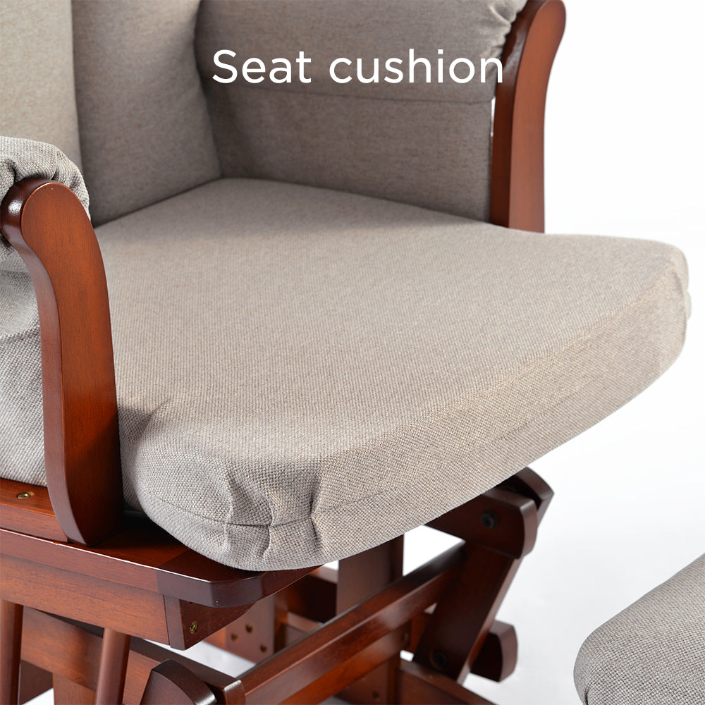 كرسي انزلاقي فاخر من TEKNUM مع طقم مسند قدم - بيج