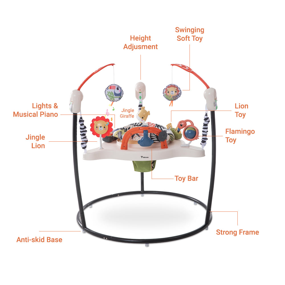 TEKNUM Baby Activity Jumper with Music and Toys - Blue