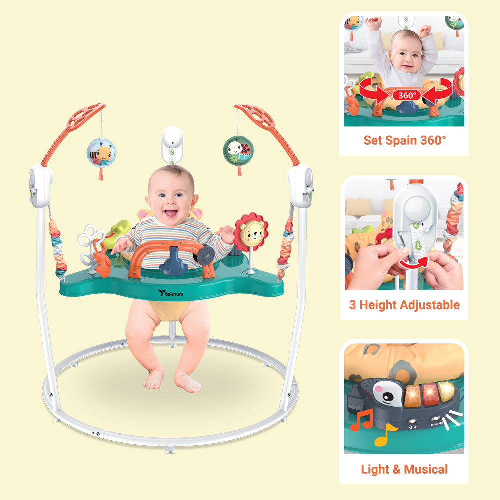 TEKNUM Baby Activity Jumper with Music and Toys - White
