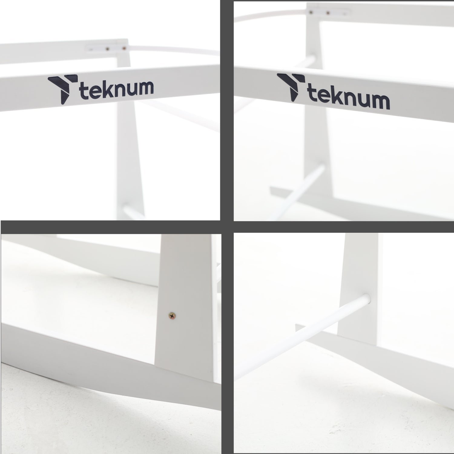 TEKNUM Wicker Pod Moses Basket Rocker Stand - White