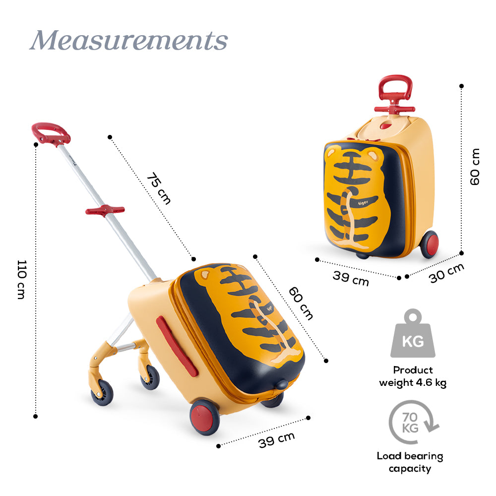 TEKNUM 3in1 Ride On Suitcase- Tiger