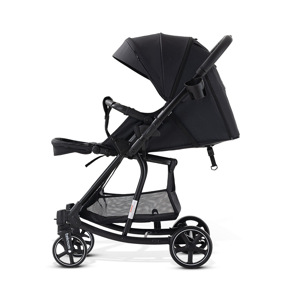 Teknum 2-in-1 Glide Reversible Rocker Baby Stroller – One-Hand Fold Travel Stroller, Black