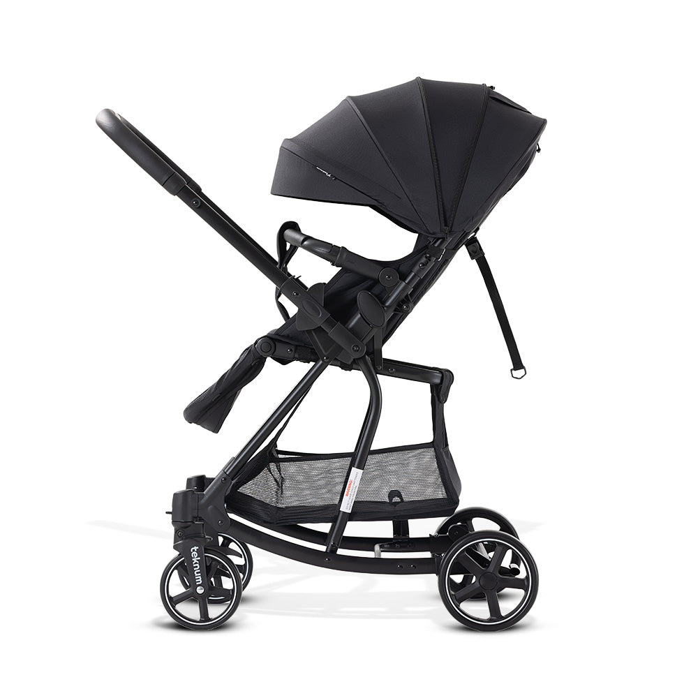 Teknum 2-in-1 Glide Reversible Rocker Baby Stroller – One-Hand Fold Travel Stroller, Black