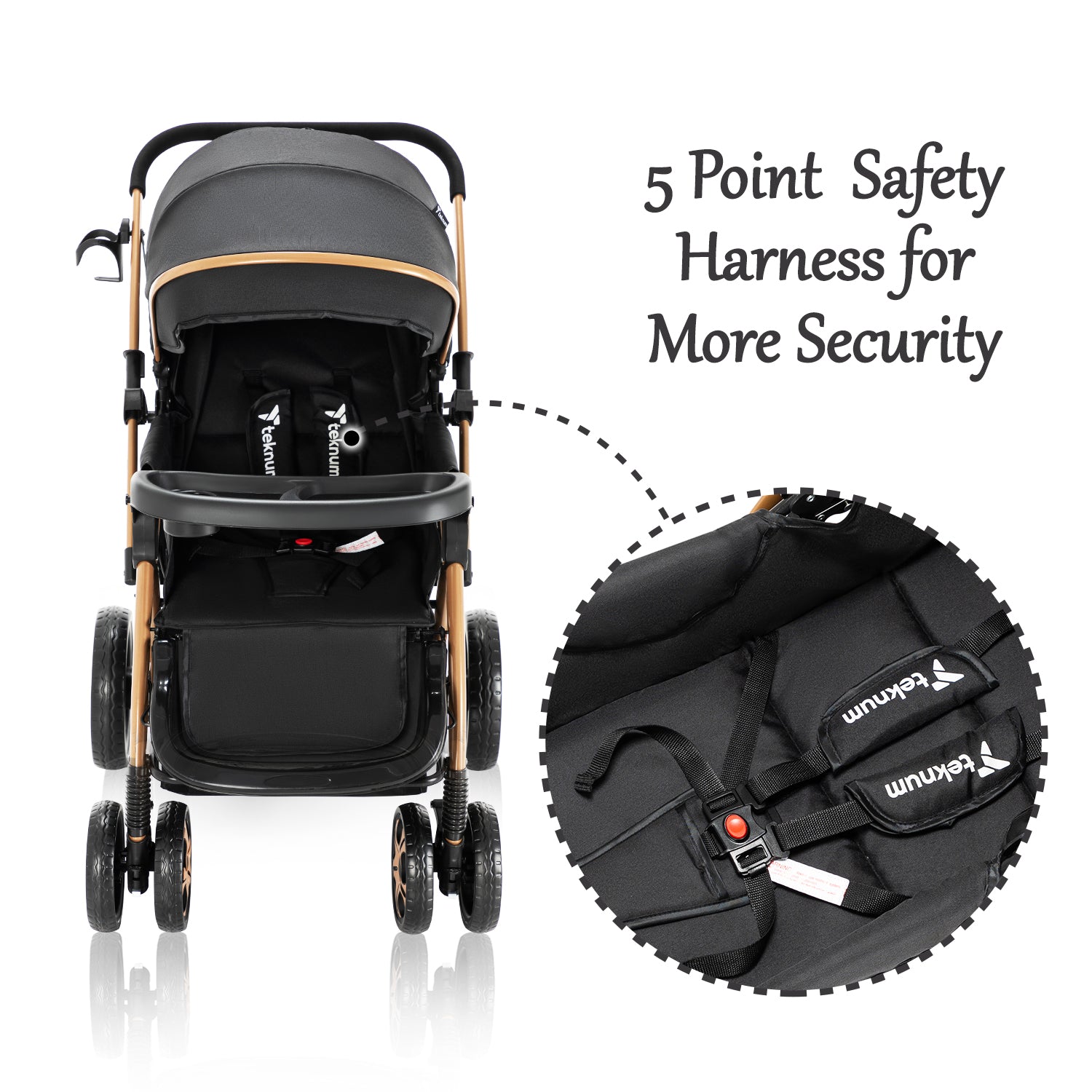 TEKNUM Reversible Trip2 Stroller - Black