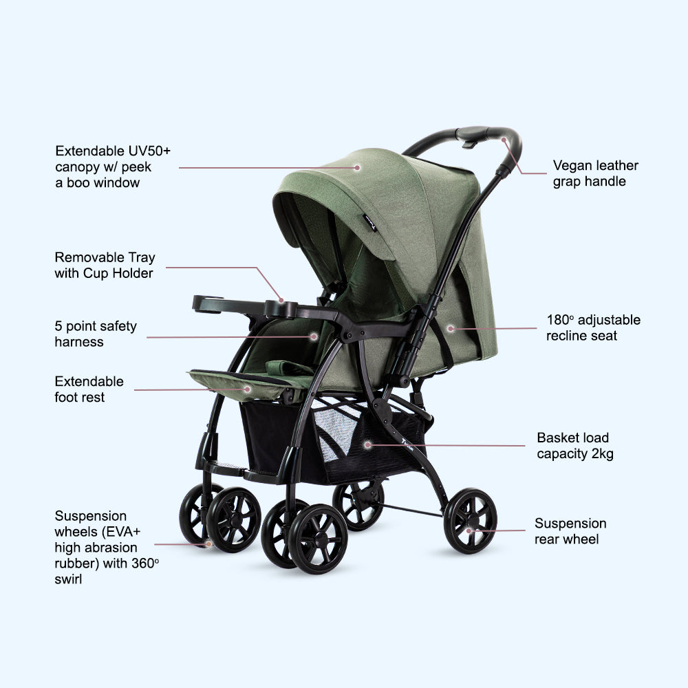 TEKNUM Look at Me Reversible 2 Stroller - Olive