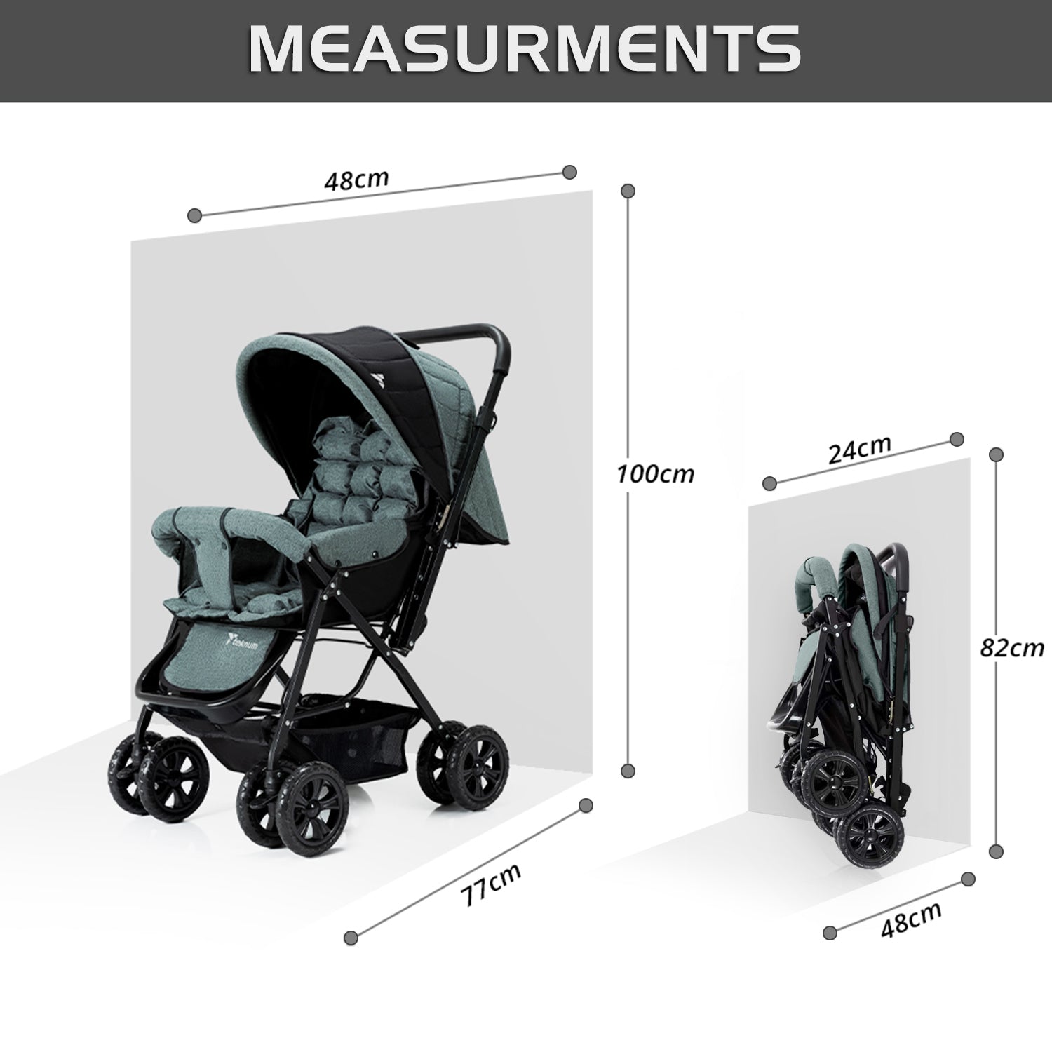 TEKNUM Reversible Look at Me Stroller - Dark Grey