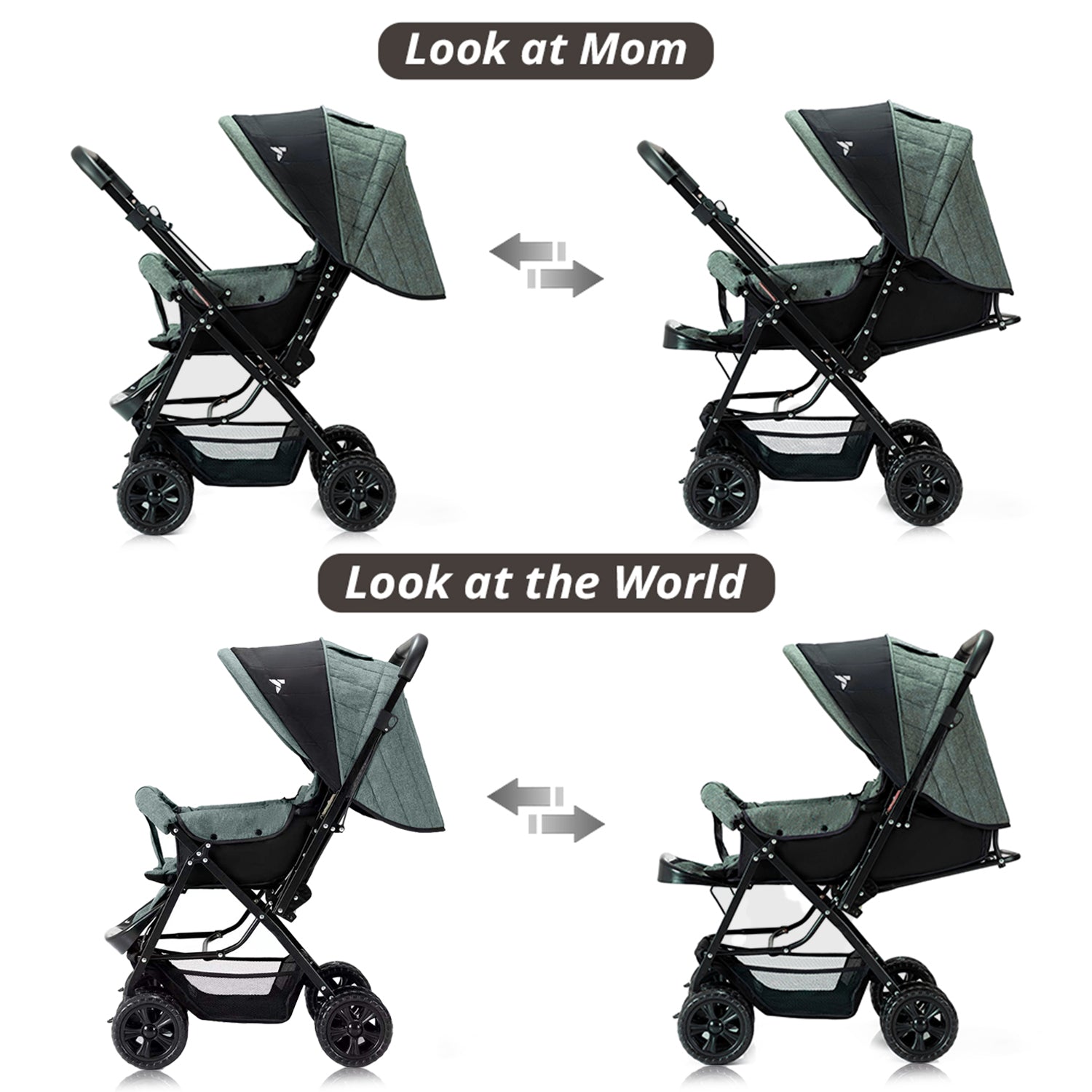 TEKNUM Reversible Look at Me Stroller - Dark Grey