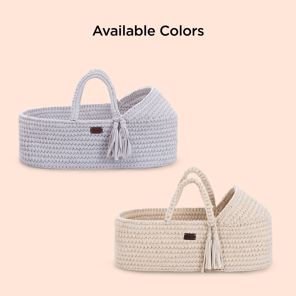 TEKNUM Moses Rope Basket - Grey