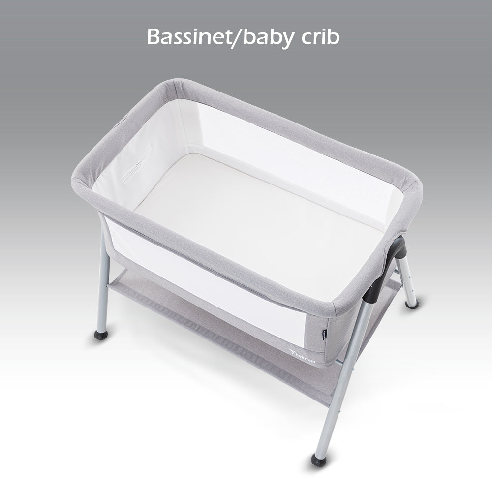 TEKNUM SLEEPZEN 2 Bedside Crib Bassinet - Grey