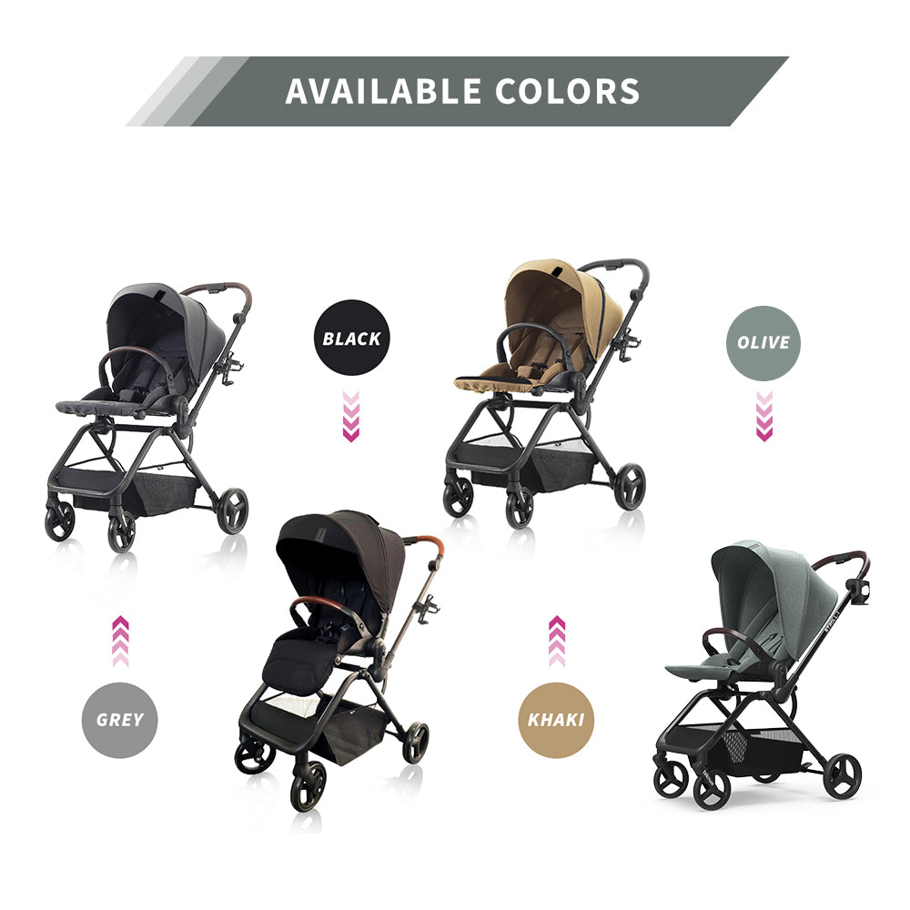 TEKNUM STROLL - 1 Reversible Travel Stroller - Olive Green