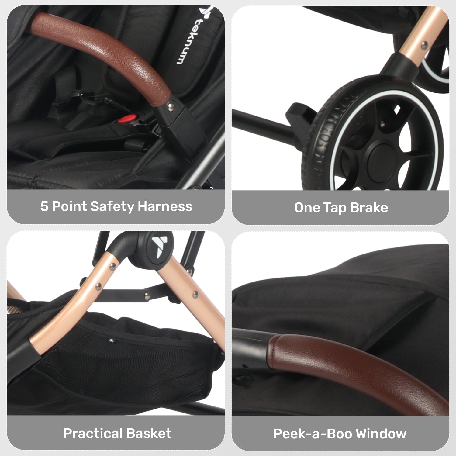 TEKNUM Travel Cabin Plus Stroller - Sunshine Black