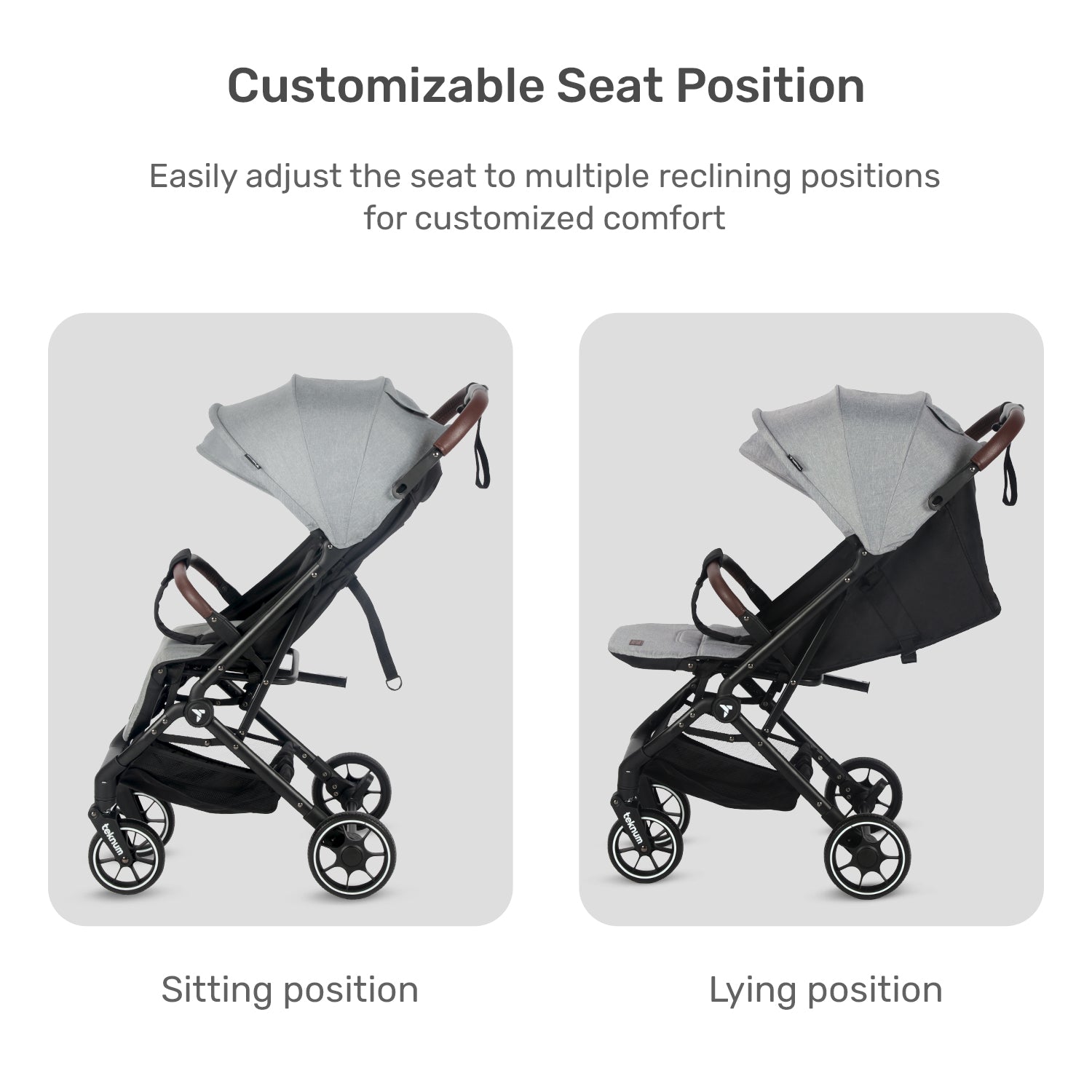 TEKNUM Travel Cabin Plus Stroller - Grey