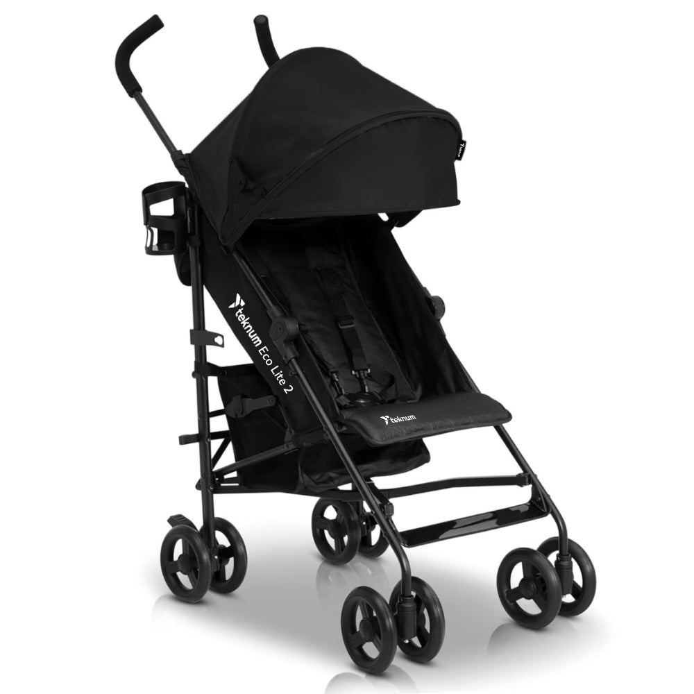 عربة أطفال TEKNUM Eco Lite 2 مع حامل أكواب - أسود