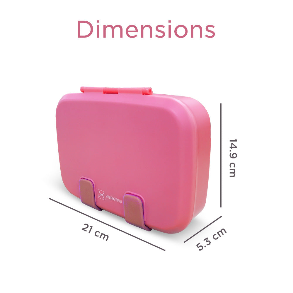 HYDROBREW Smart Serve Bento Lunch Box 847ml, Berry Blush