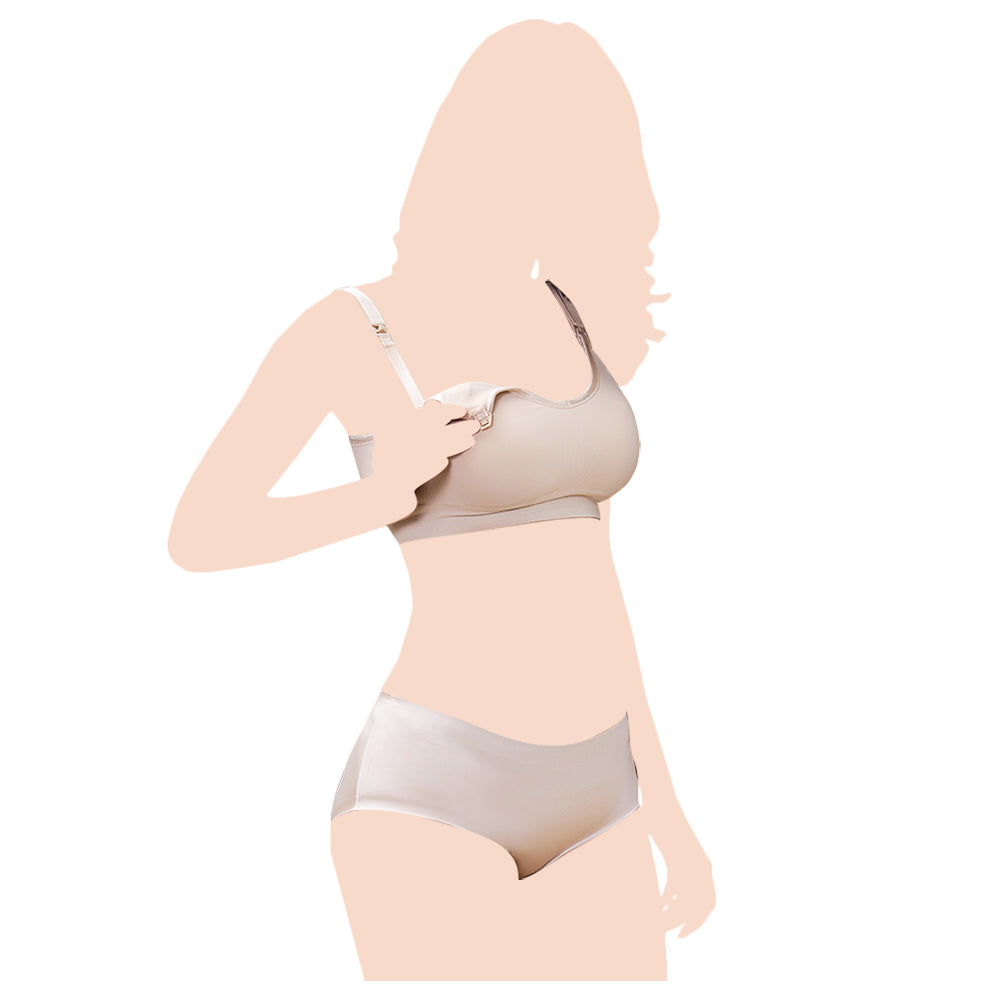 SUNVENO Breastfeeding Nursing Bra - Skin 75B