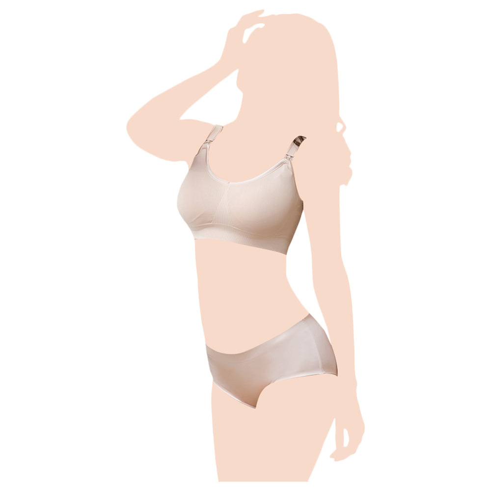 SUNVENO Breastfeeding Nursing Bra - Skin 75B