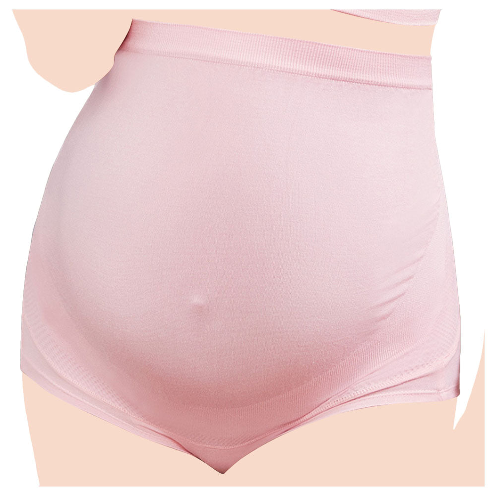 SUNVENO High Waist Pregnancy Support Cotton Panties - Pink M