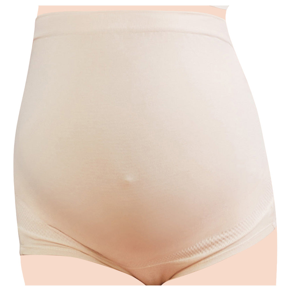 SUNVENO High Waist Pregnancy Support Cotton Panties - SKIN M