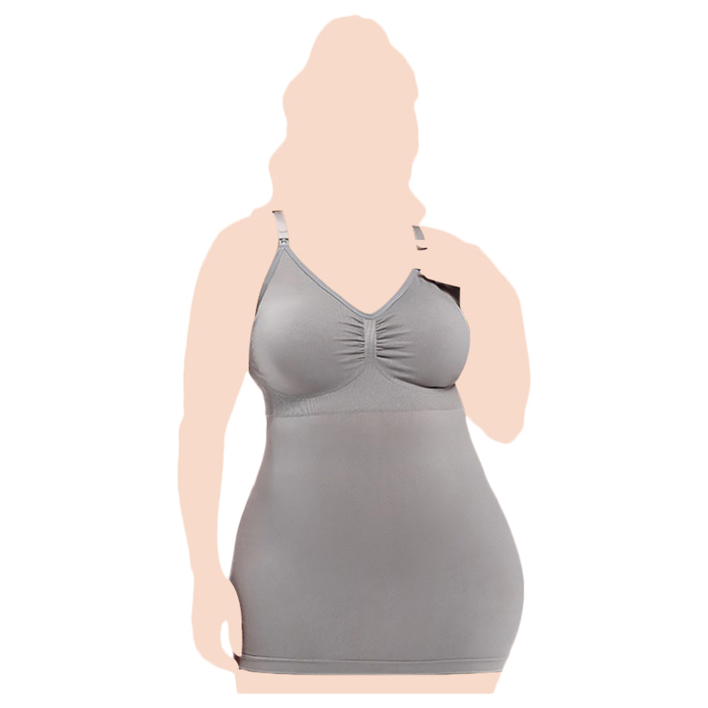 SUNVENO Maternity Nursing Tank Top - Grey L