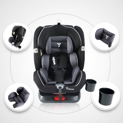inchTeknum Evolve 360 Car Seat w/ Quilted Mommy Diaper Bag – Grey inch
