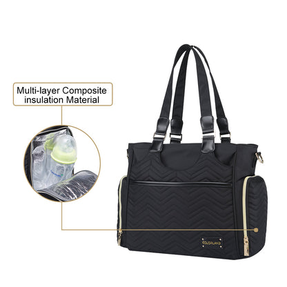 Teknum Stroll 1 Reversible Travel Stroller w/ Matilda Diaper Bag – Black