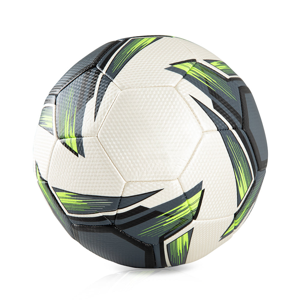 Eazy Kids Size 5 Football – Durable TPU Soccer Ball for Kids, White/Neon Green