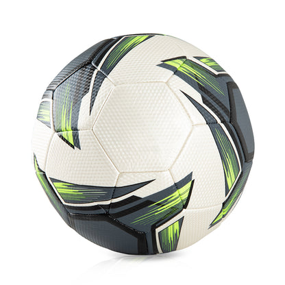 Eazy Kids Size 5 Football – Durable TPU Soccer Ball for Kids, White/Neon Green