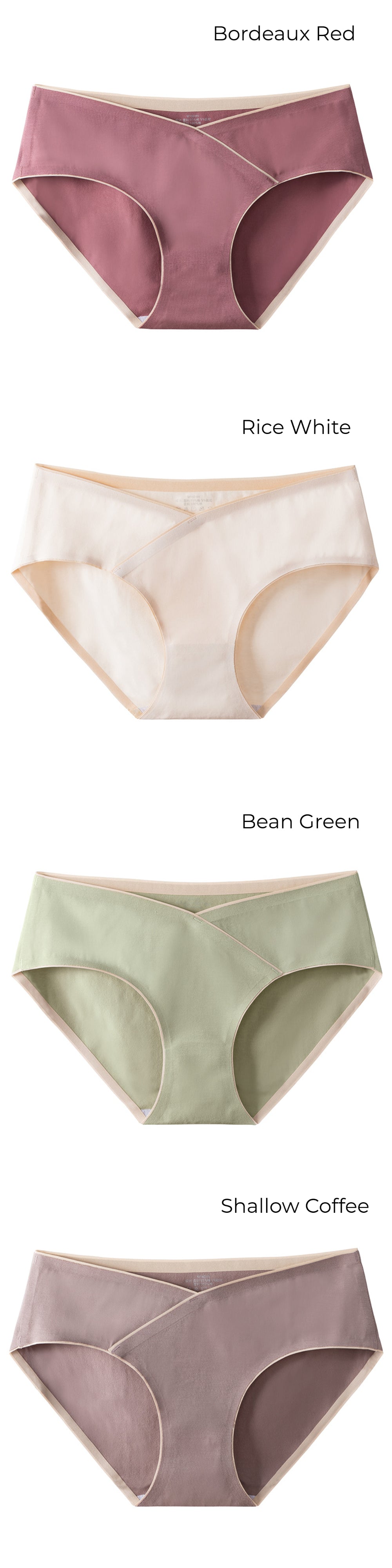 SUNVENO Maternity Seamless Low Waist Briefs - Set of 4 - M