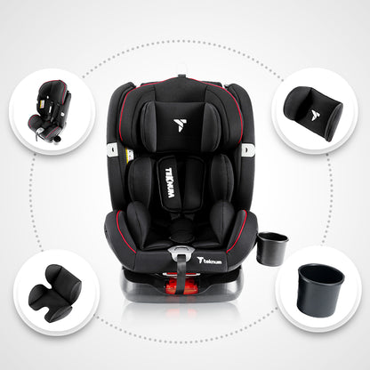 Teknum Evolve 360 Car Seat w/ Mommy Diaper Bag – Black