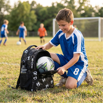 Eazy Kids Size 5 Football – Durable TPU Soccer Ball for Kids, White/Neon Green
