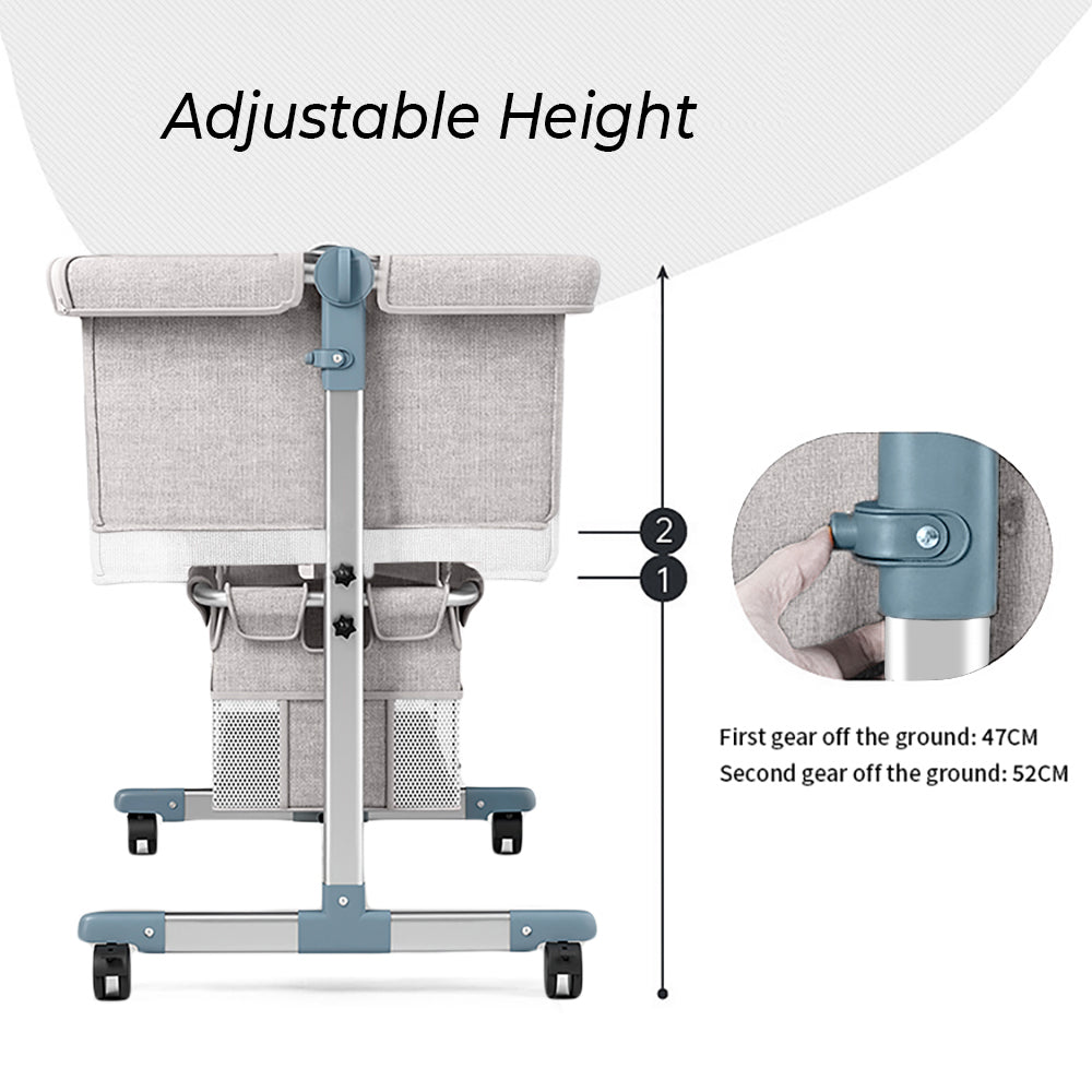 Teknum Bedside Crib w/ Dad’s Diaper Bag – Ivory