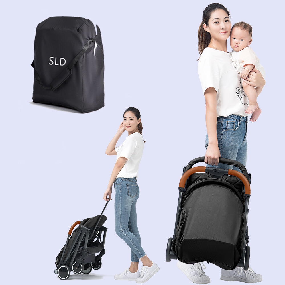 inchTeknum Travel Lite Stroller w/ Dad’s Diaper Bag – Black inch