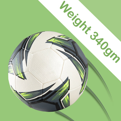 Eazy Kids Size 5 Football – Durable TPU Soccer Ball for Kids, White/Neon Green