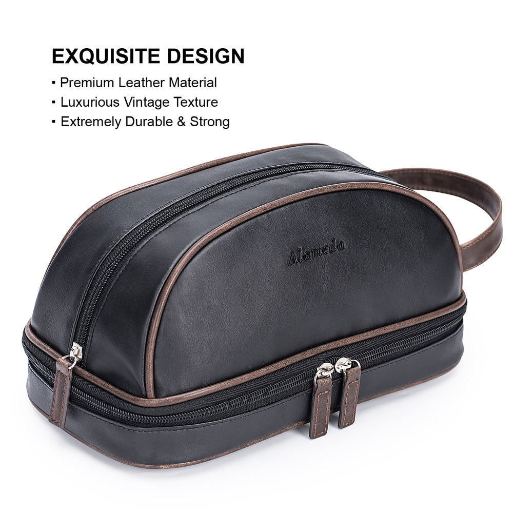 ALAMEDA Multipurpose Dopp Kit - Black and Brown