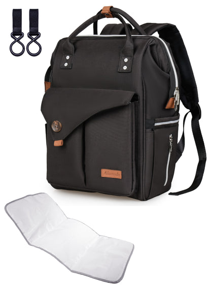 ALAMEDA Diaper Backpack - Large - Jet Black