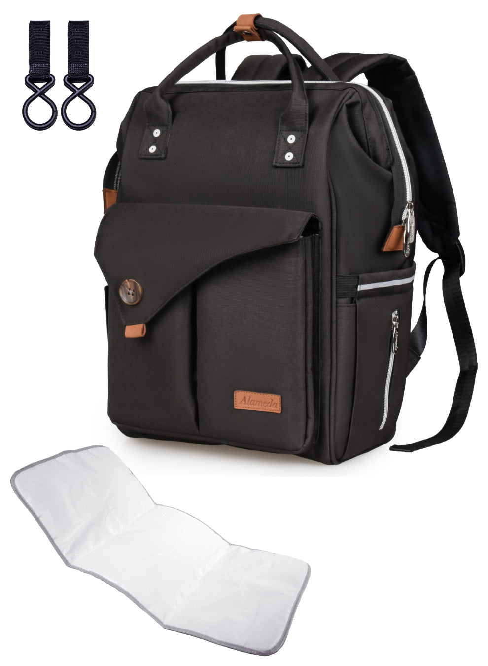 ALAMEDA Diaper Backpack - Large - Jet Black