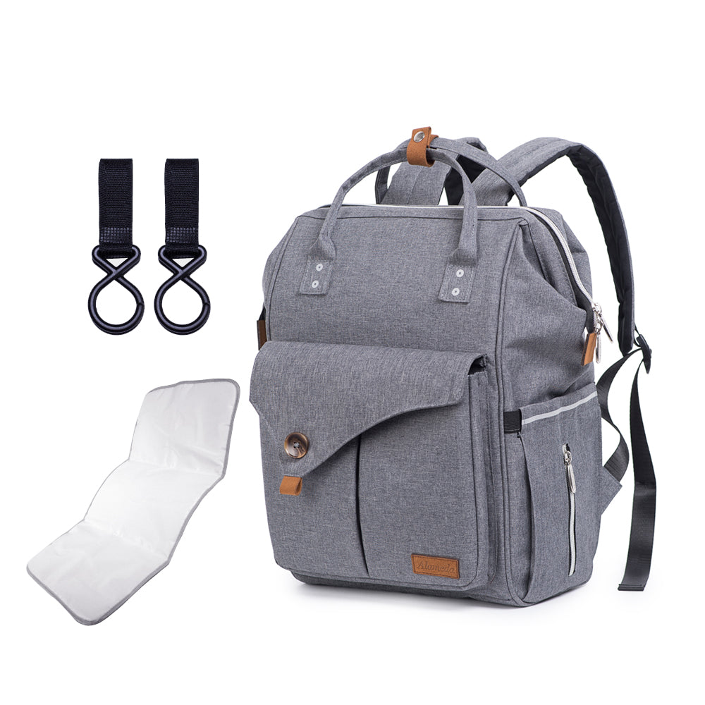 ALAMEDA Diaper Backpack - Large - Grey