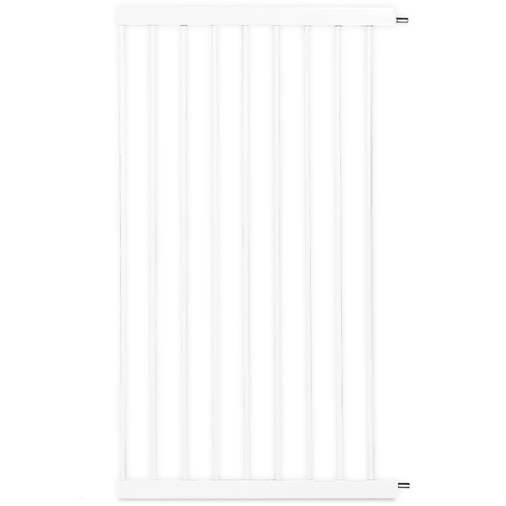 BABY SAFE - Metal Safety LED Gate w/t 30 cm + 45 cm Extension - White