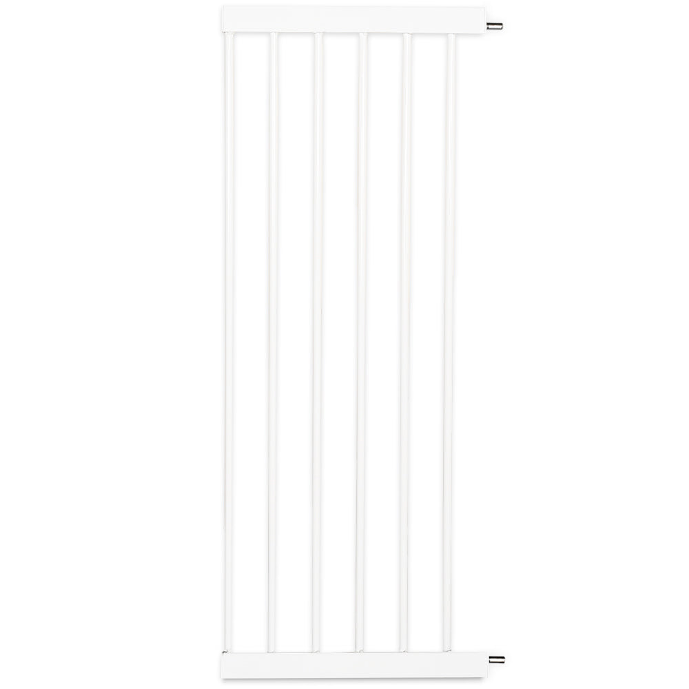 BABY SAFE - Metal Safety LED Gate w/t 30 cm + 45 cm Extension - White