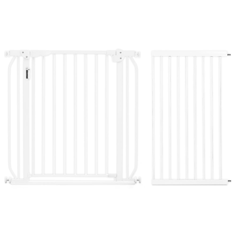 BABY SAFE - Metal Safety LED Gate w/t 45cm Extension - White
