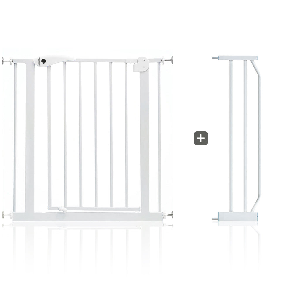 BABY SAFE - Metal Safety Gate w/t 20cm Extension - White