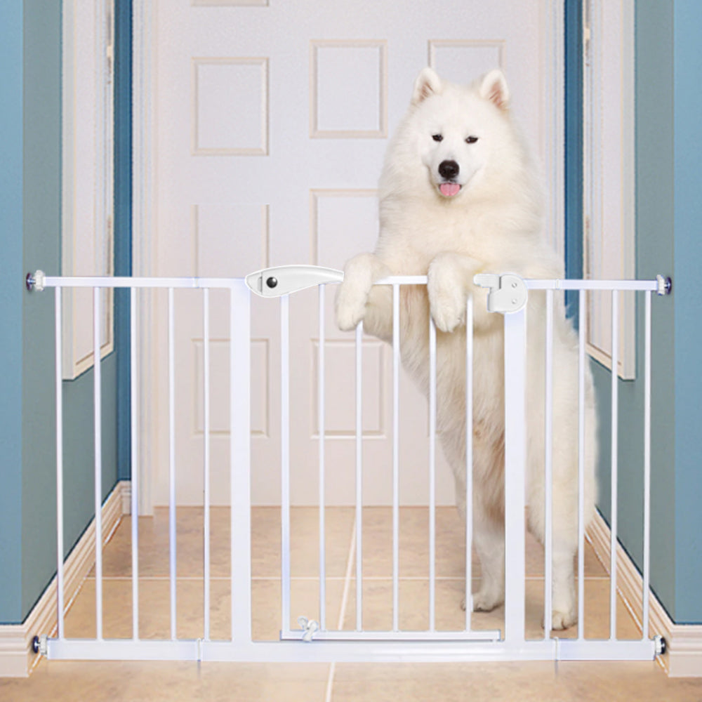 BABY SAFE - Metal Safety Gate w/t 45cm Extension - White