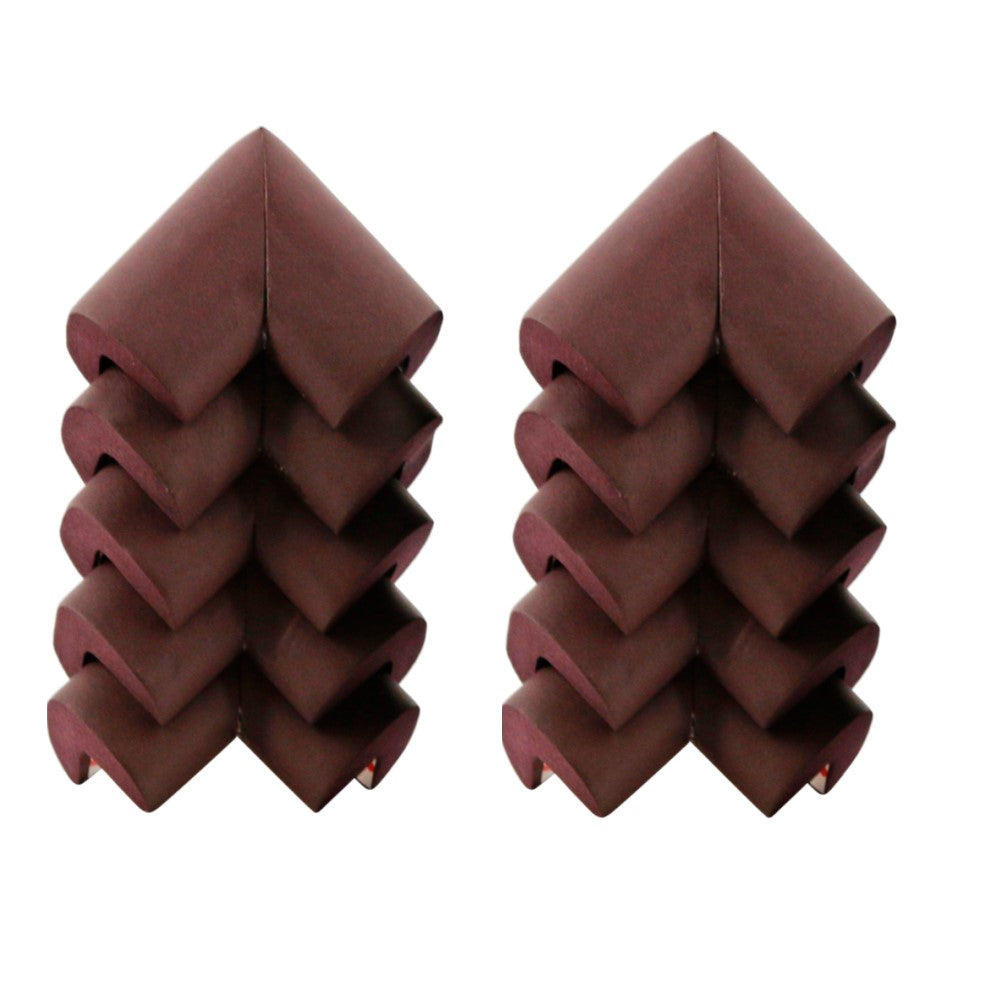 BABY SAFE - Furniture Corner Bump Guards - Set of 10 - Brown