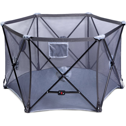 BABY SAFE Foldable Playard - Grey